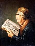 unknow artist Portrait of an old woman reading Germany oil painting reproduction